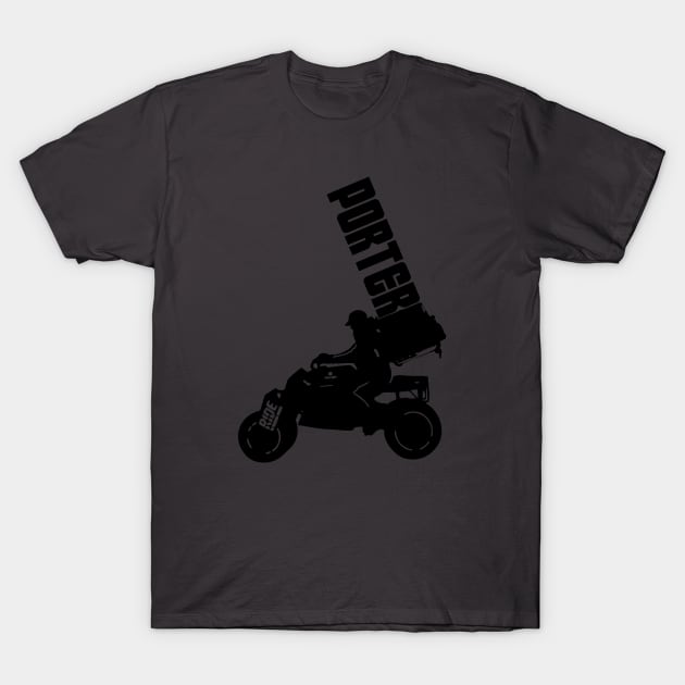 Porter on reverse trike - Dark Version. T-Shirt by Mindwisp